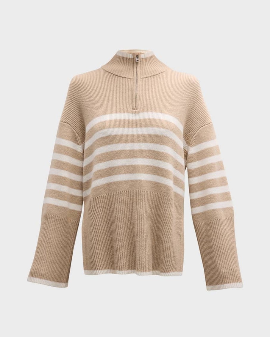 Women Rails Sweaters | Tessa Sweater Sand Stripe