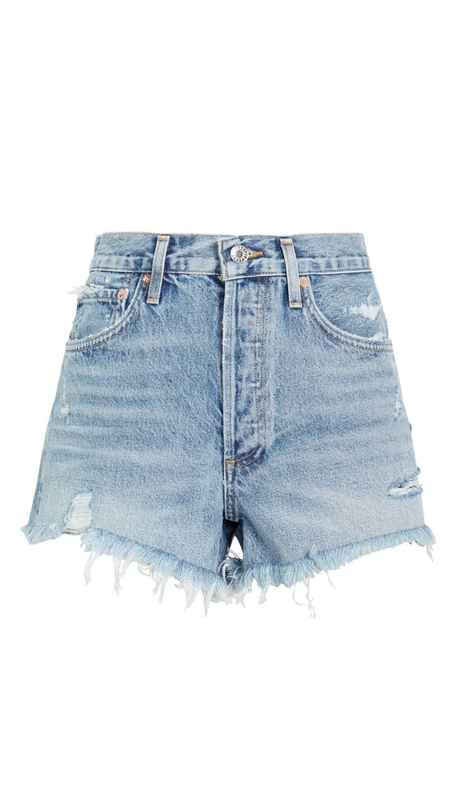 Women AGOLDE Shorts | Parker Short In Swapmeet Blue