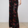 Women L'AGENCE Pants | Pilar Wide Leg Pant Black/Vintage Rose