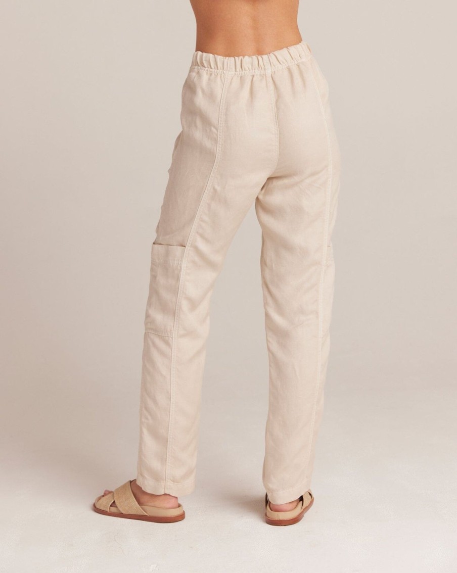 Women Bella Dahl Pants | Waverly Seamed Drawstring Pant Khaki Stone