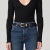 Women Citizens of Humanity Shirts & Blouses | Florence V Neck Top Black