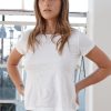 Women Velvet Tees & Tanks | Sierra Tee White